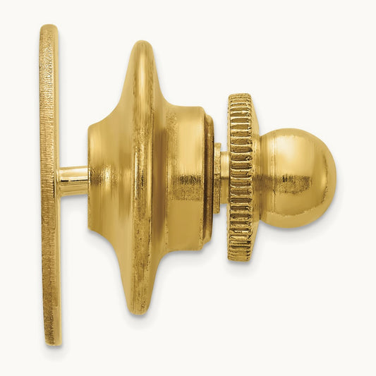 Men's Circular w/Line Design Tie Tac, 14K