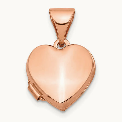 Plain Heart Locket — 10mm