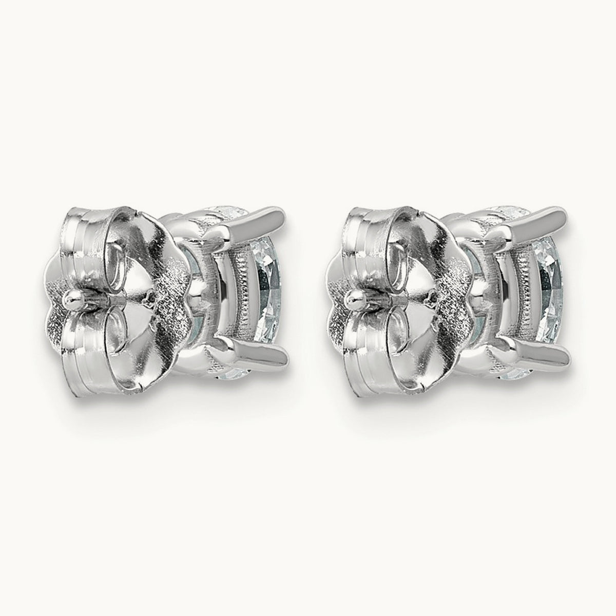 Oval Four-Prong Stud Earrings, 0.50-6.00 ct tw Lab-Grown Diamond — 5/8 ct, 14K White Gold