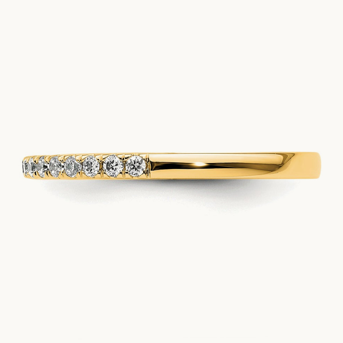 Diamond Wedding Band — 14K Yellow Gold, 7