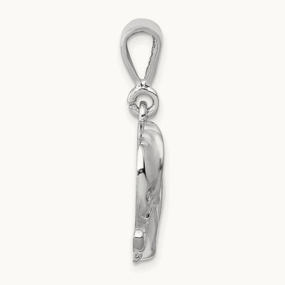 Elephant Charm, 14K White Gold