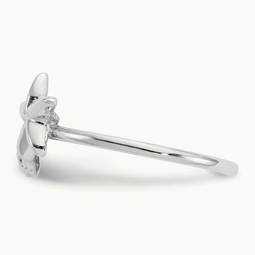 Polished Starfish & Sand Dollar Ring, 14K White Gold