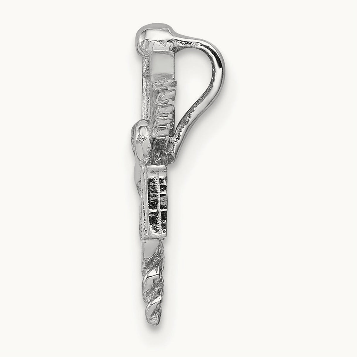 Polished RN Medical Chain Slide, 14K White