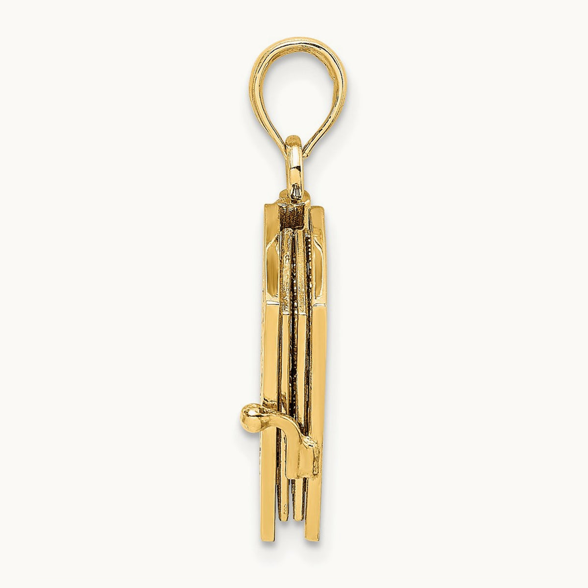 3-D Moveable Pages Holy Bible w/ Lords Prayer Charm, 14K