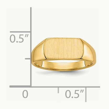 10x6mm Open Back Signet Ring, 14K
