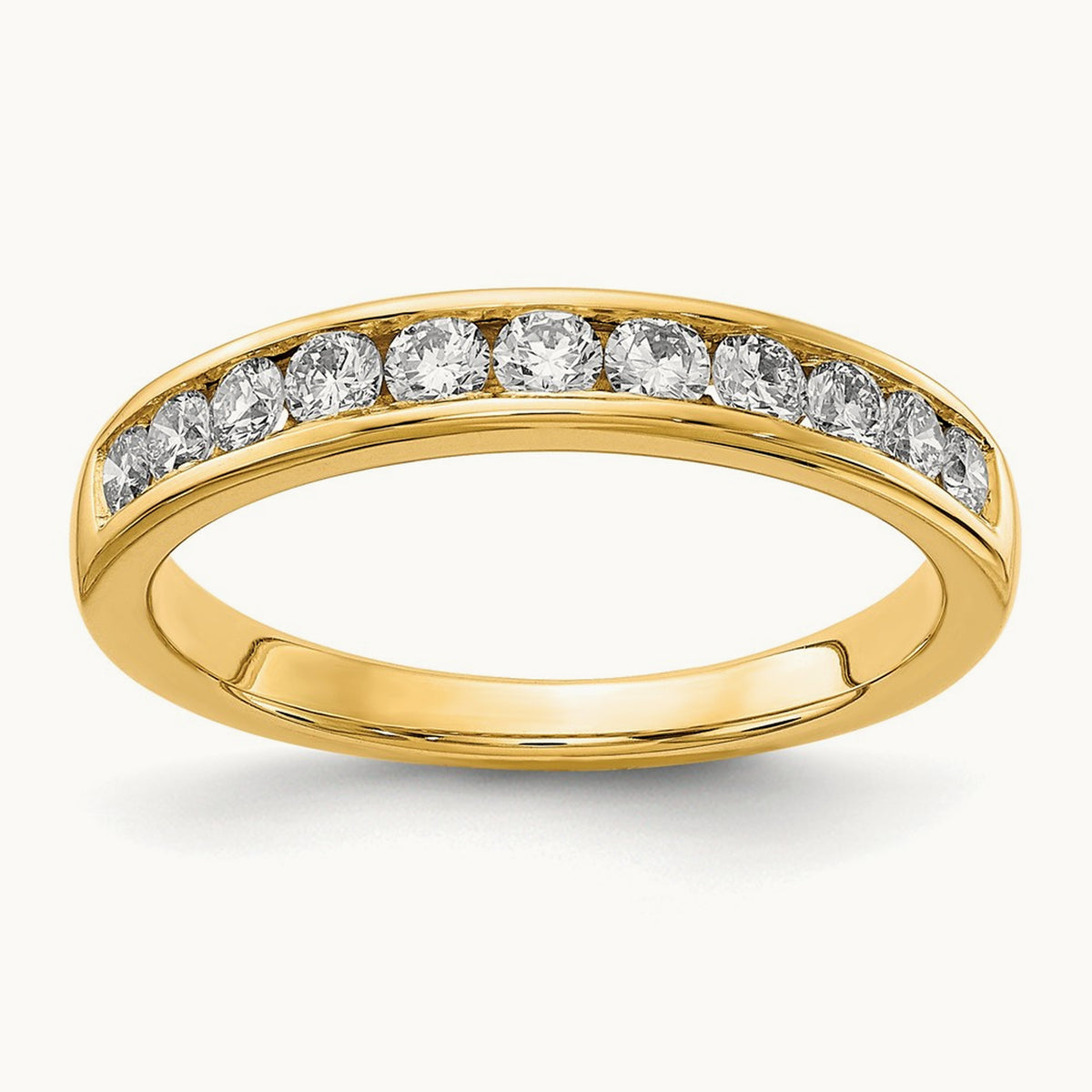 Channel Set Band, 0.10-1.00 ct tw Lab-Grown Diamond — 1/5 ct, 14K Yellow Gold