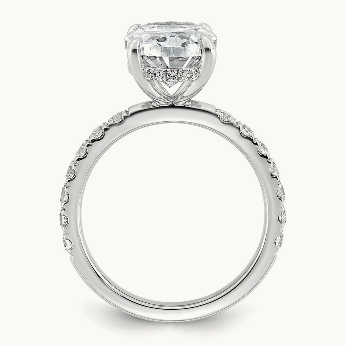 Oval Solitaire Engagement Ring, 1.25-4.50 ct tw Lab-Grown Diamond — 14K White Gold, 7 (3)