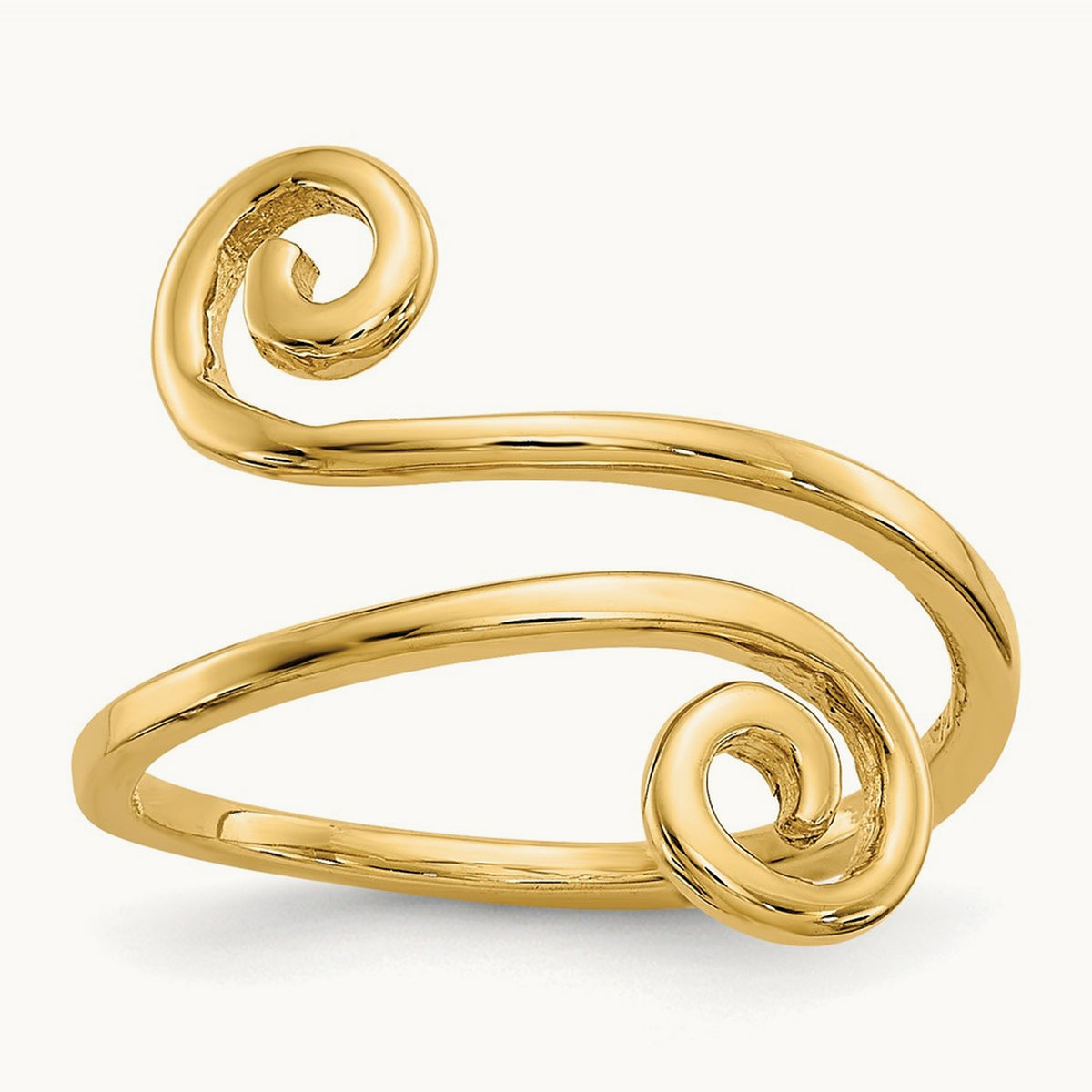 Swirl Toe Ring, 14K