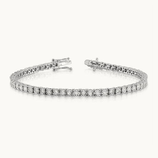 Illusion Setting Bracelet, 1.00 ct tw Lab-Grown Diamond