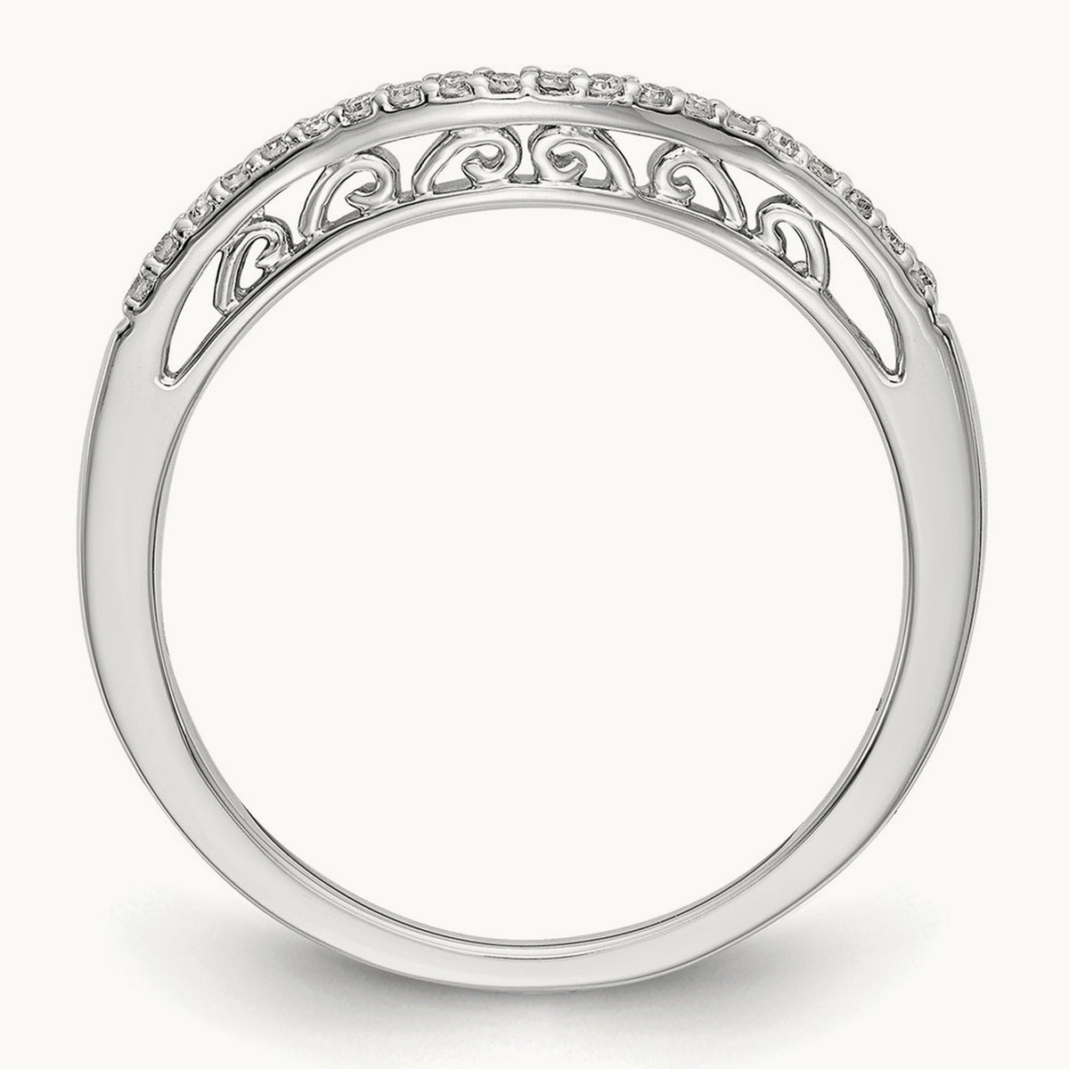 Diamond Band, 14K White Gold
