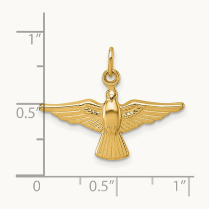 Polished Dove Pendant, 14K