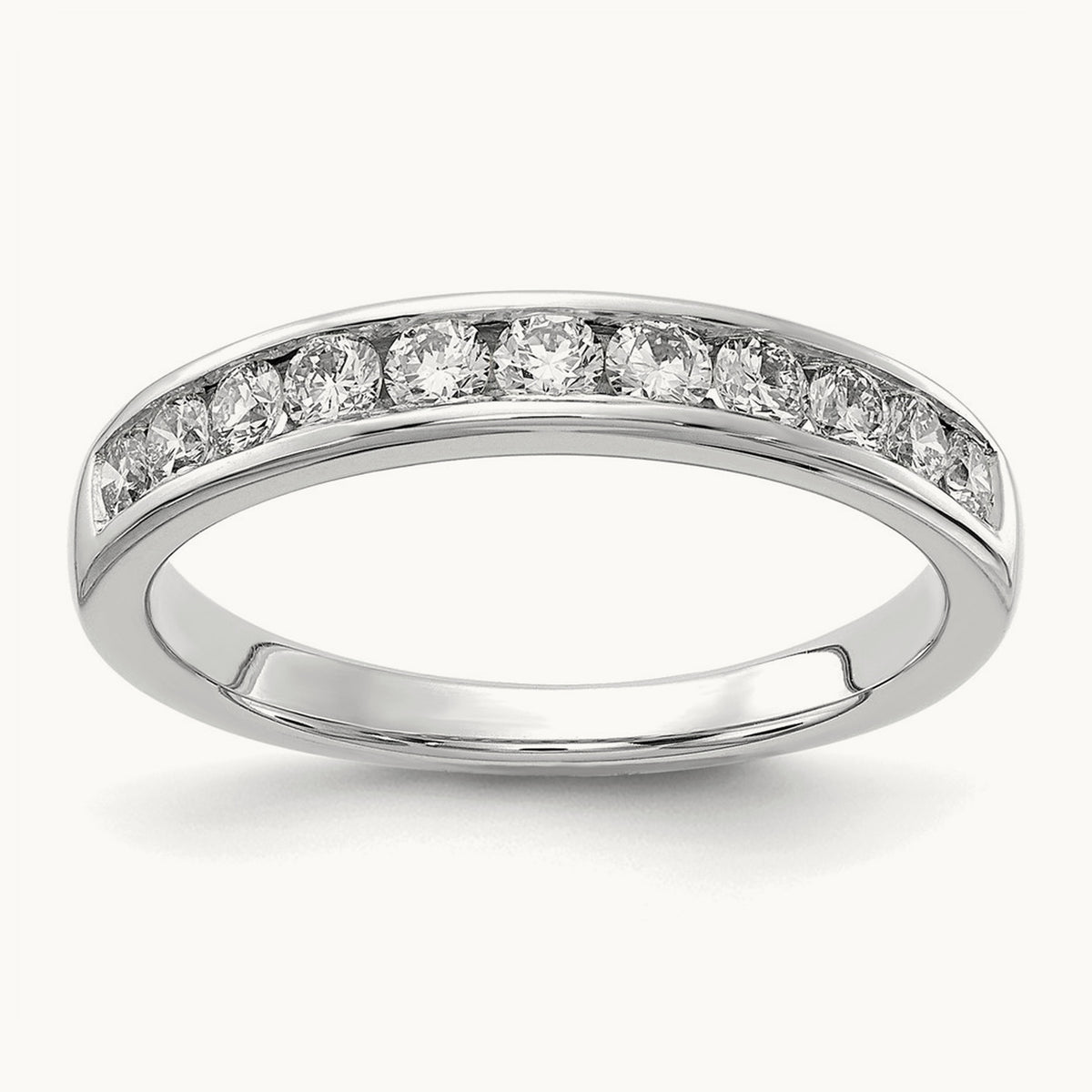 Channel Set Band, 0.10-1.00 ct tw Lab-Grown Diamond — 1/2 ct, 14K White Gold