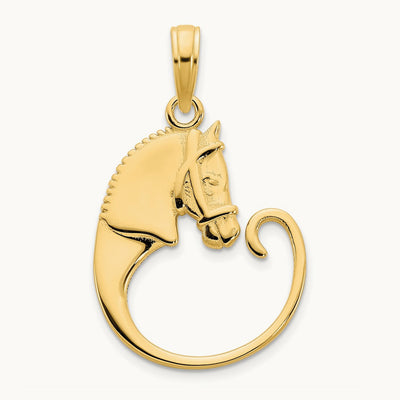 Horse Pendant, 14K