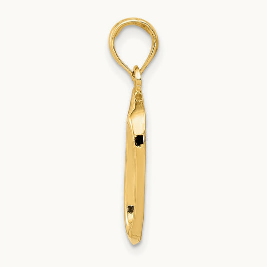 Dog Bowl Pendant, 14K