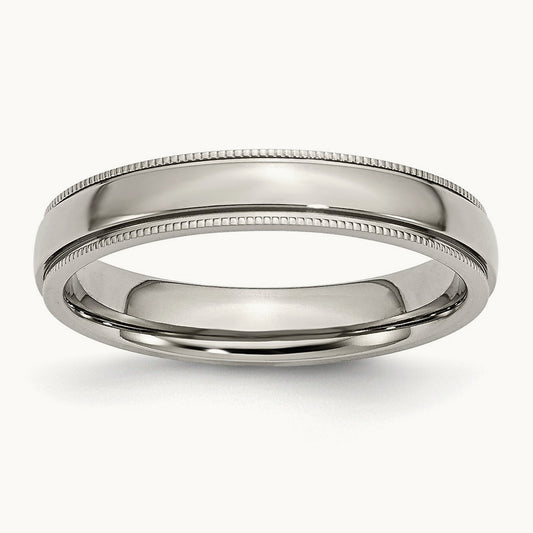Polished Grooved and Beaded Band — photo set