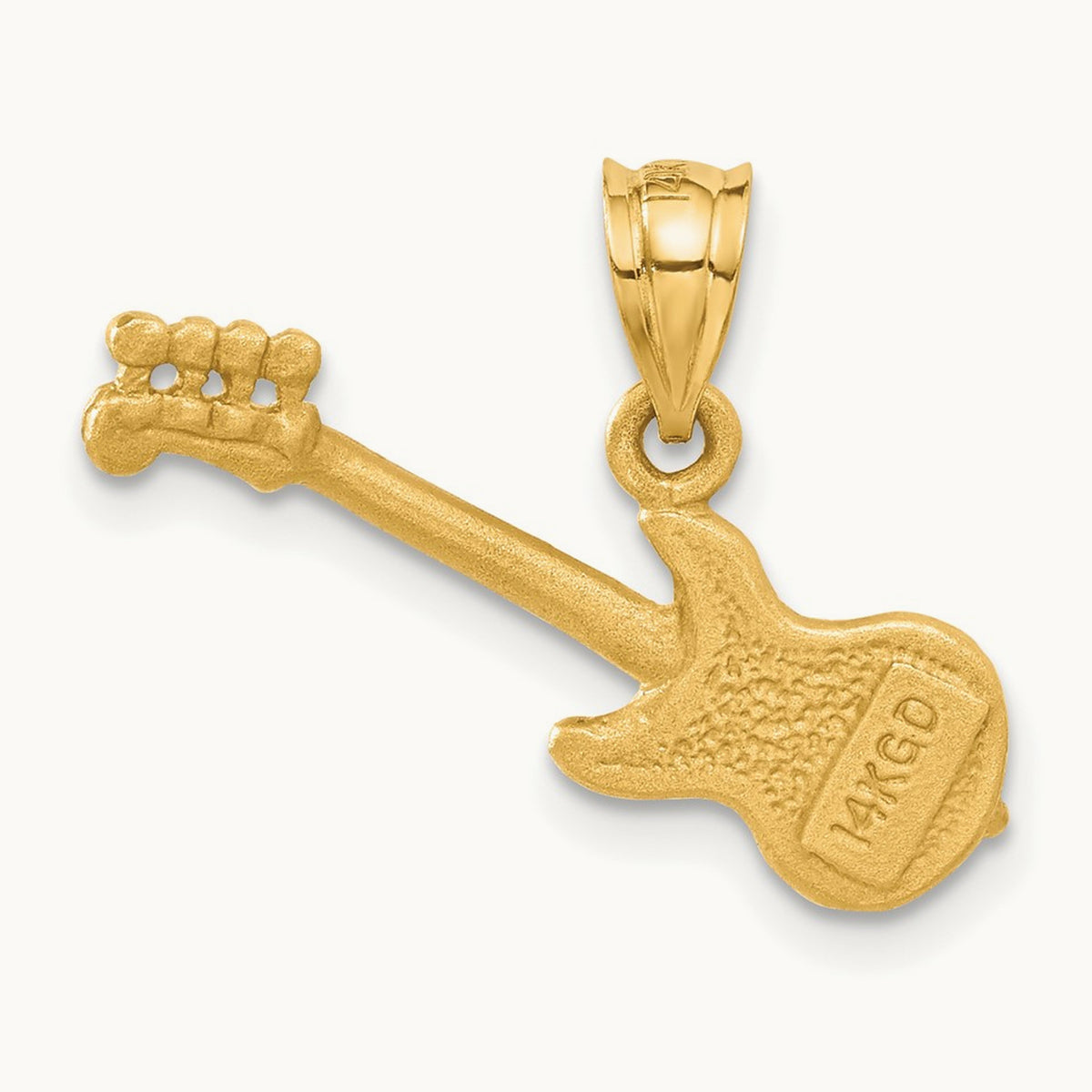 3D Guitar Charm, 14K