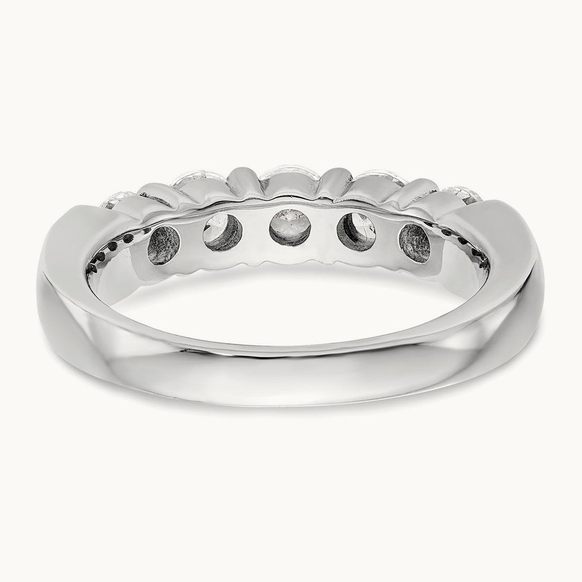 5-Stone Diamond Band, 14K White Gold