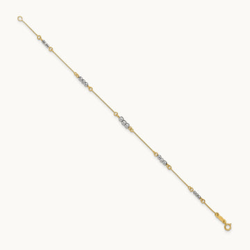 Mirror Beaded Bracelet, 14K Two-tone