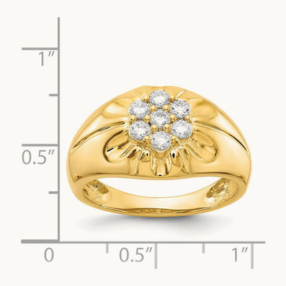 Diamond Mens Ring, 14K