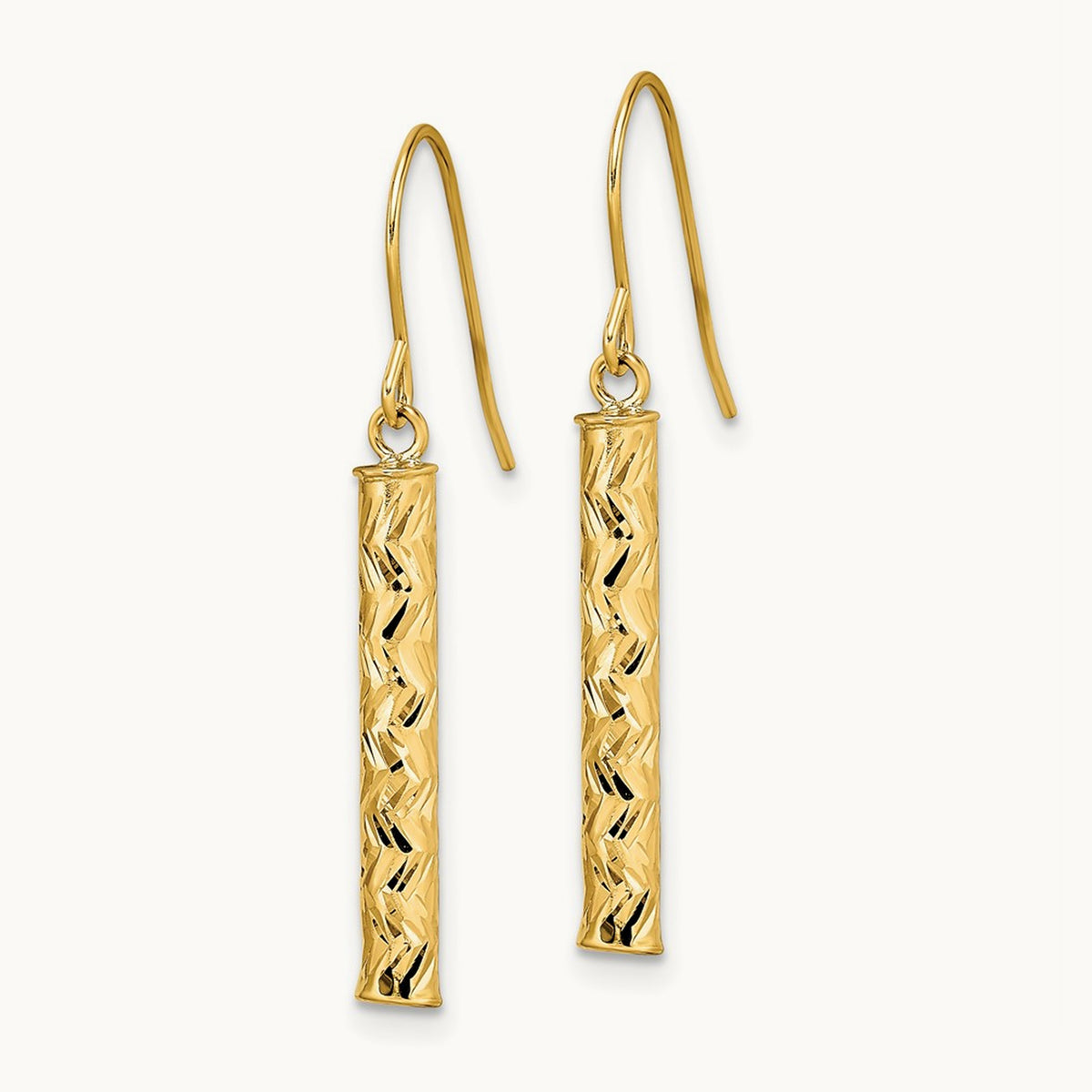Polished Dangle Earrings, 14K