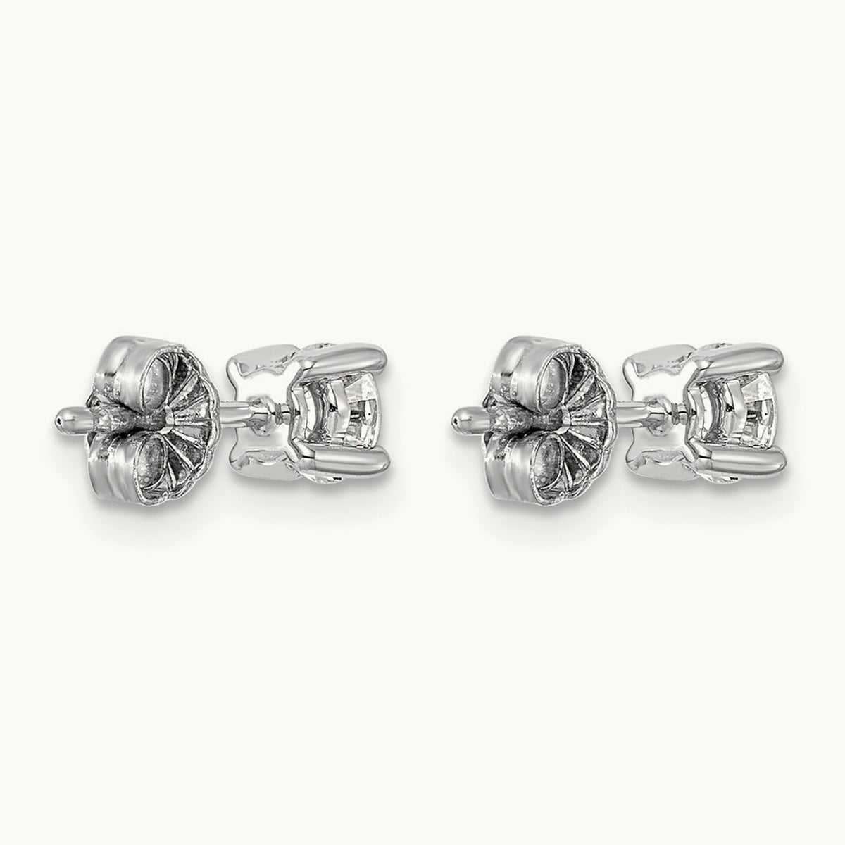 Round Heavyweight Stud Earrings, 0.10-7.00 ct tw Lab-Grown Diamond — 3/4 ct, Sterling Silver