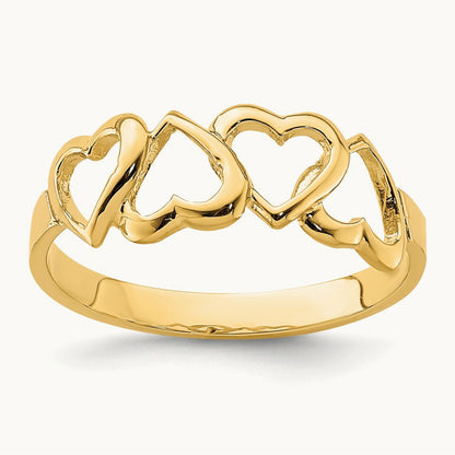 Polished Heart Ring, 14K