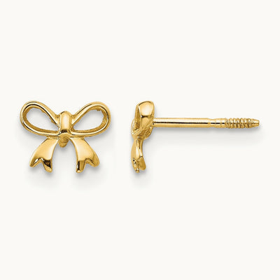 Bow Post Earrings — 6mm