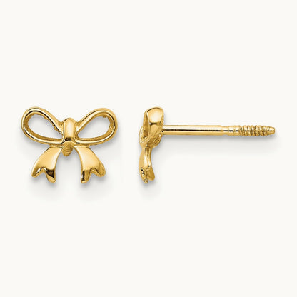 Bow Post Earrings — 6mm