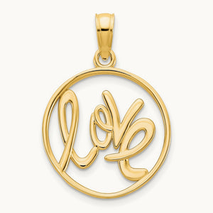 Love charm, 14K Yellow Gold