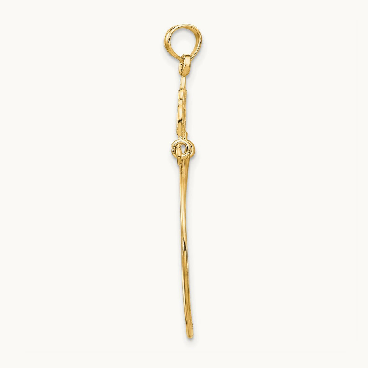 Filigree Charm Holder — 14K Yellow Gold
