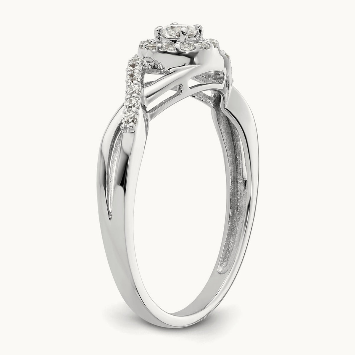 Halo Engagement Ring, 0.25 ct tw Lab-Grown Diamond