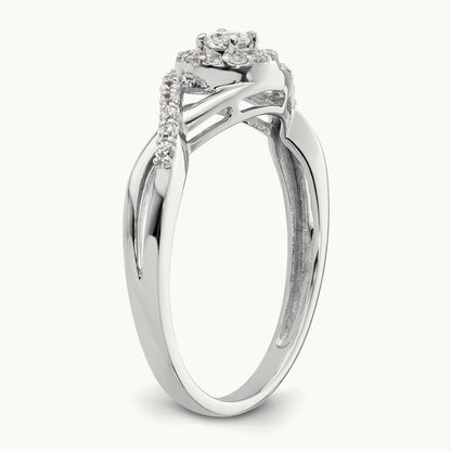 Halo Engagement Ring, 0.25 ct tw Lab-Grown Diamond