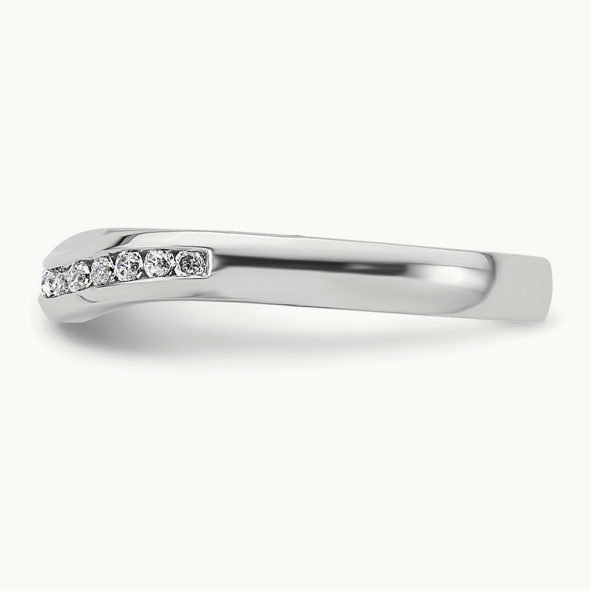 Diamond Wedding Band, 14K White Gold