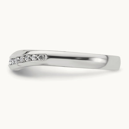 Diamond Wedding Band, 14K White Gold