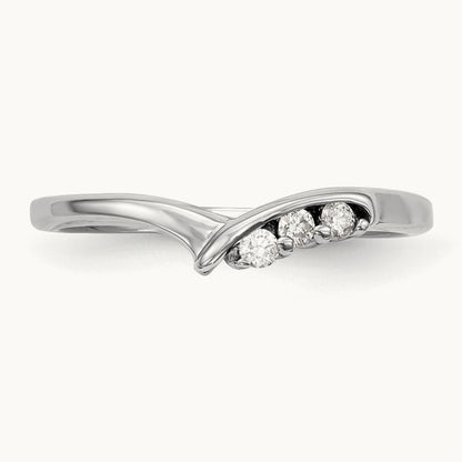 Diamond Wedding Band, 14K White Gold