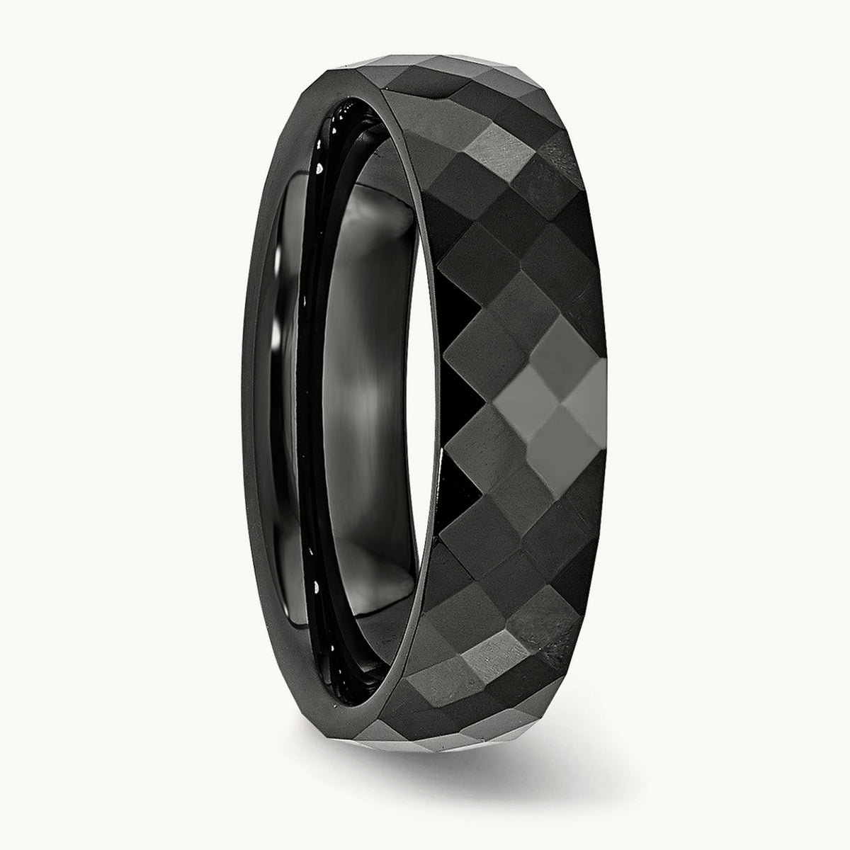Faceted Polished Band — 6mm