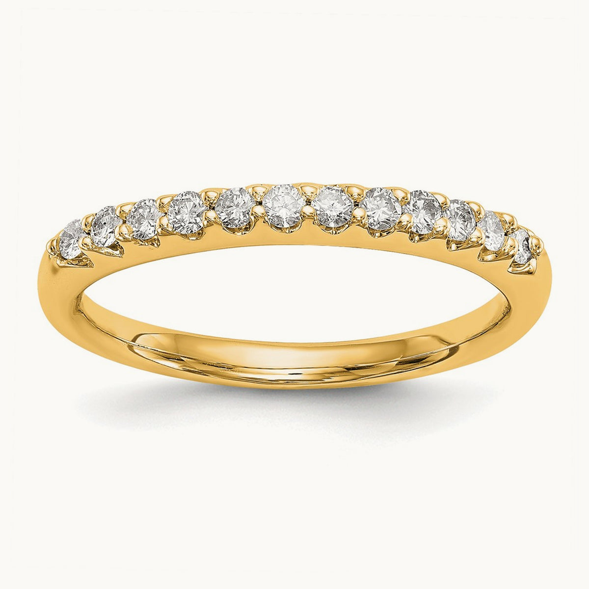 Wedding Band, 0.25 ct tw Lab-Grown Diamond — 14K Yellow Gold
