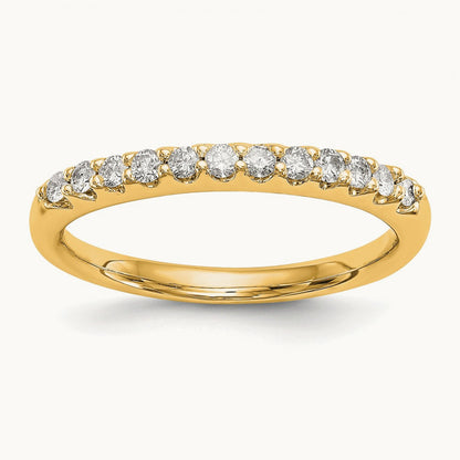 Wedding Band, 0.25 ct tw Lab-Grown Diamond — 14K Yellow Gold