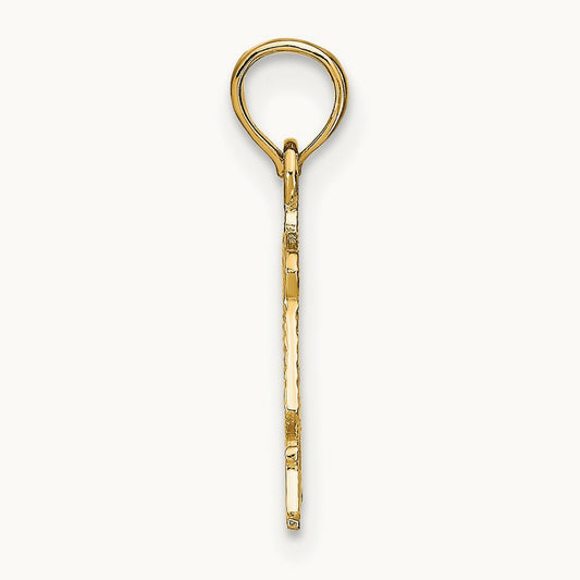 LIBRA Zodiac Charm — 14K Yellow Gold