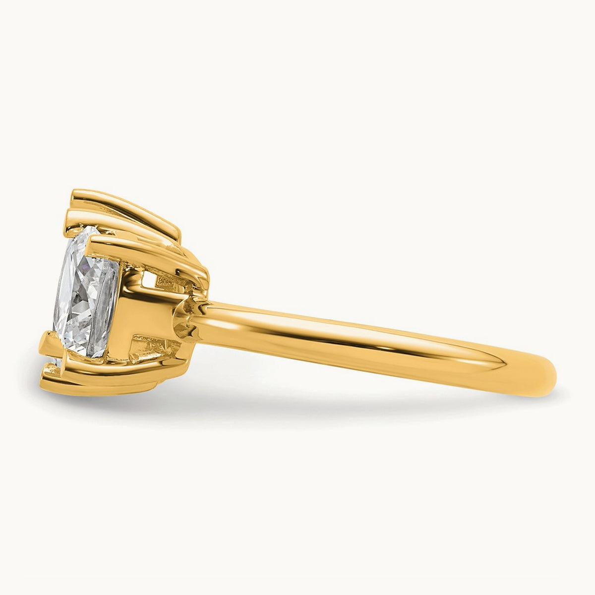 Cushion & Pear 2 Stone Engagement Ring, 2.00 ct tw Lab-Grown Diamond — 14K Yellow Gold