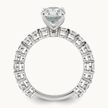 Oval Shared Prong Engagement Ring, 2.25 ct tw Lab-Grown Diamond