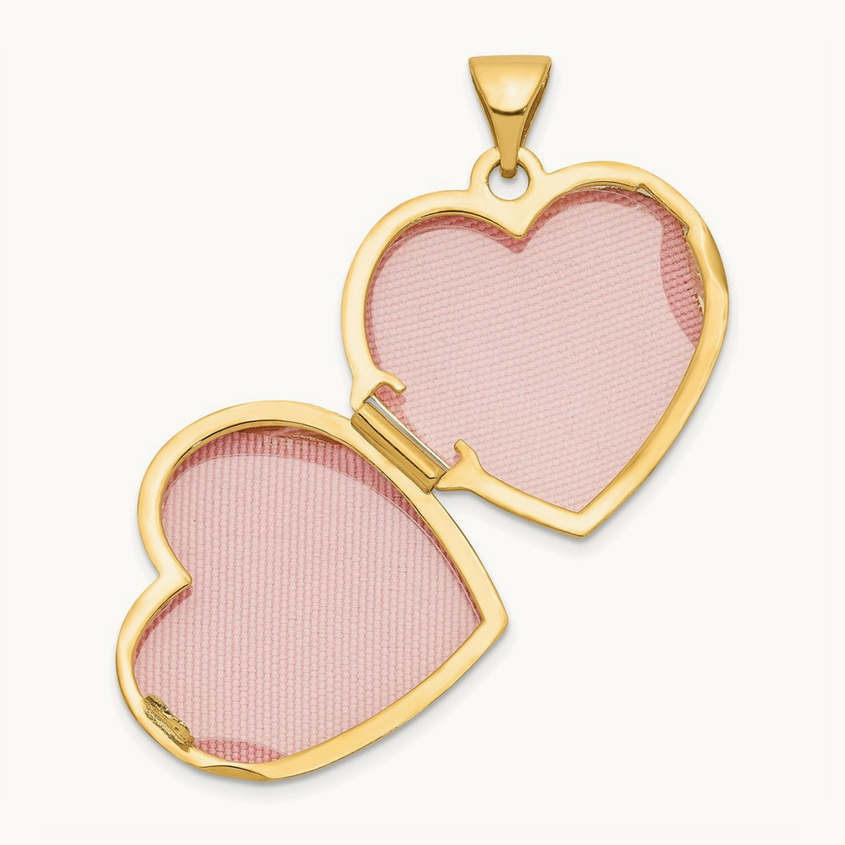 Double Heart Locket — 14K Yellow Gold, 24mm