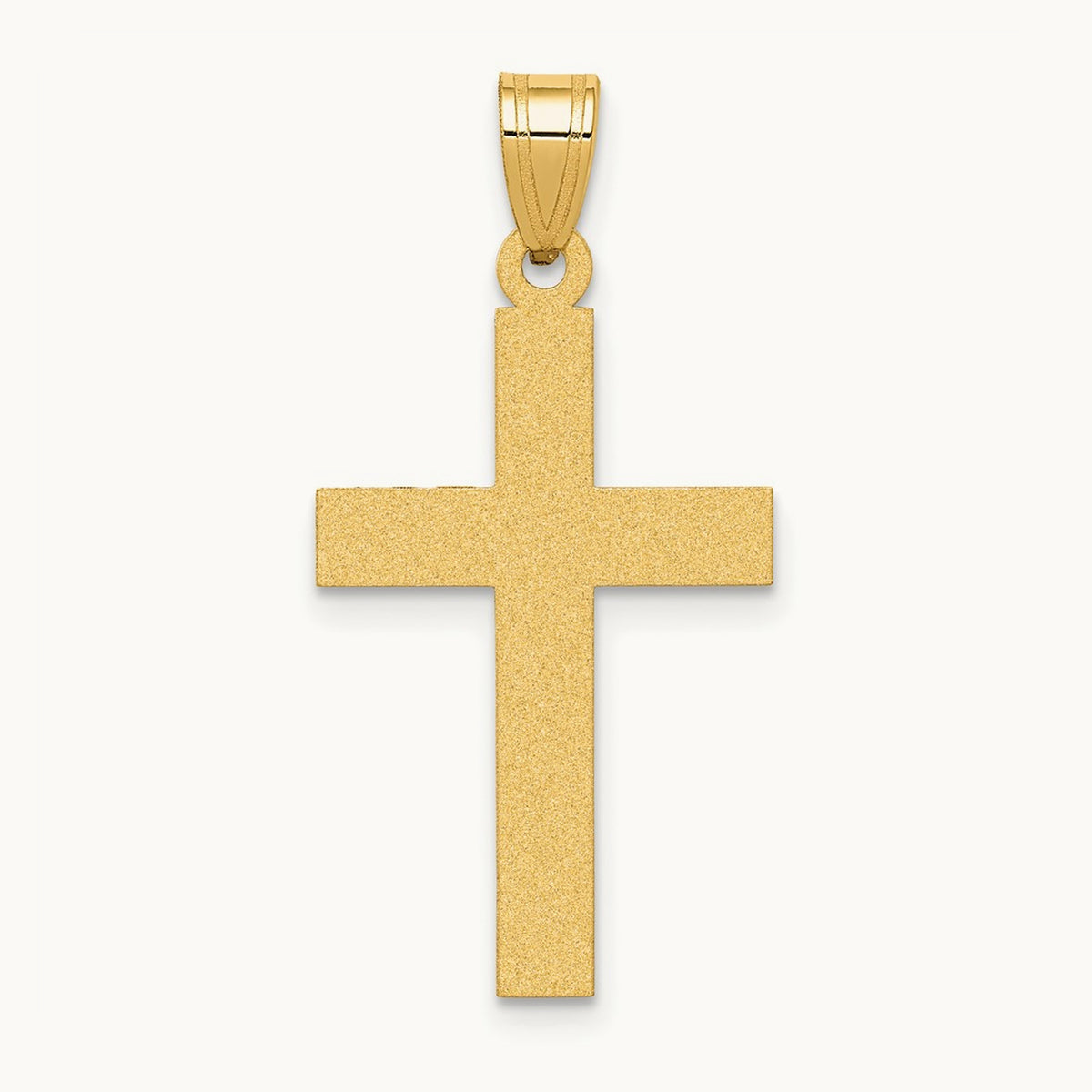 Sandblasted Cross Pendant — 28mm