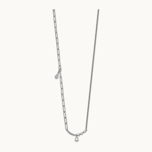 Fashion Bar & Charm Necklace, 0.25 ct tw Lab-Grown Diamond