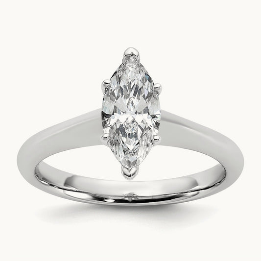 Marquise 8X Ring, 1.00 ct tw Lab-Grown Diamond — 14K White Gold