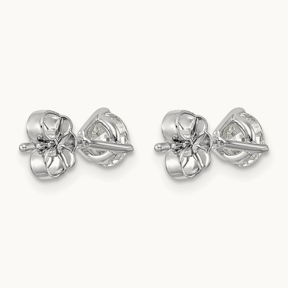 Round Stud Earrings, 0.10-6.00 ct tw Lab-Grown Diamond — 1 ct, 14K White Gold