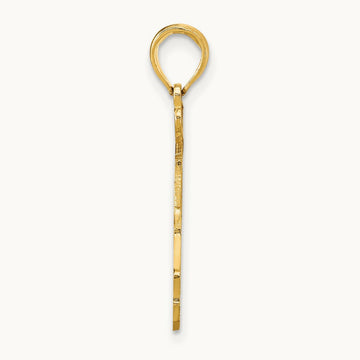 Solid Florida State Pendant, 14K