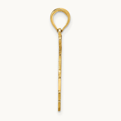 Solid Florida State Pendant, 14K