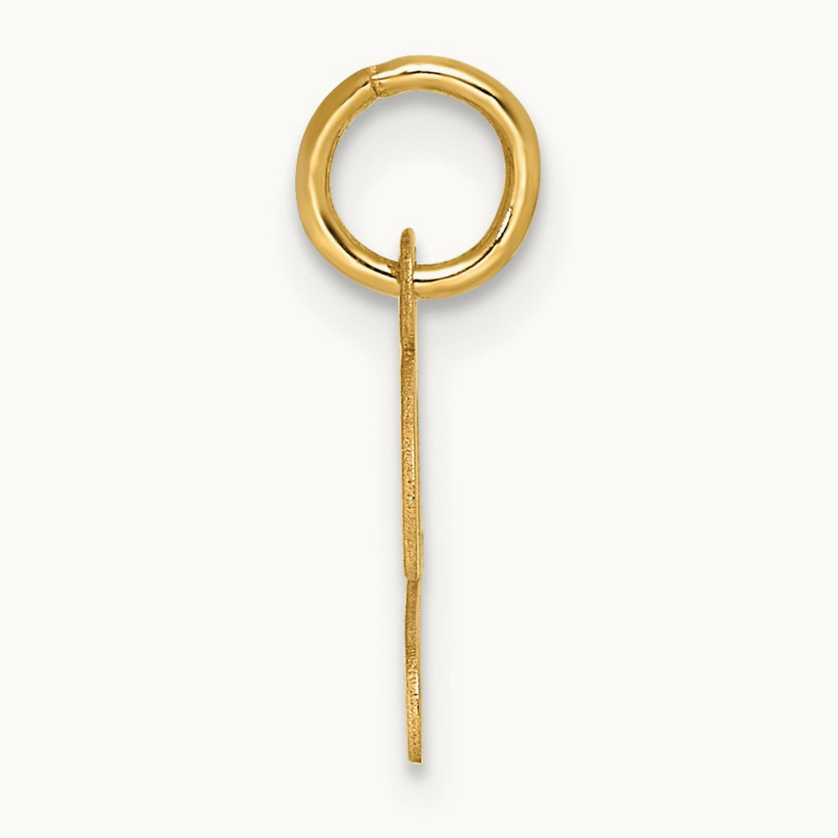 Uppercase Initial Charm — 14K Yellow Gold, J