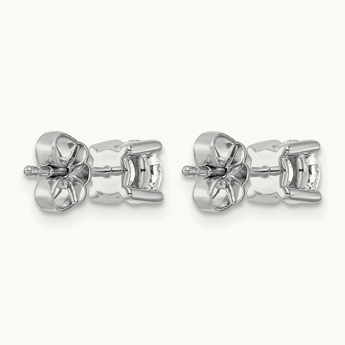Round Heavyweight Stud Earrings, 0.10-7.00 ct tw Lab-Grown Diamond — 1 ct, Platinum